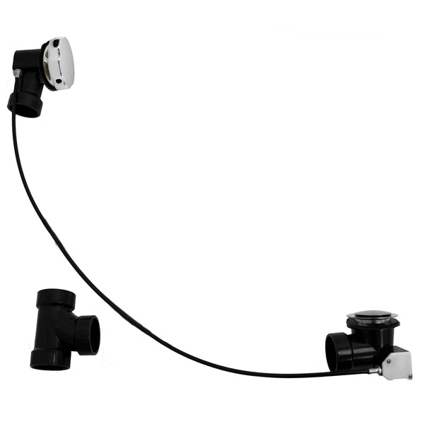 Westbrass Sch. 40 ABS 35" Cable Drive Bath Waste in Polished Chrome D50A35-26 - main